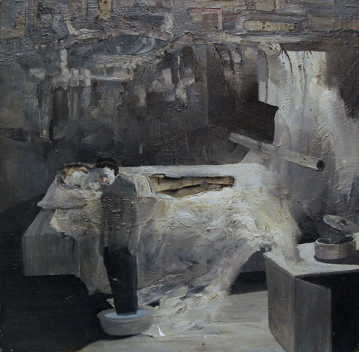 Memo II, 2010, mixed media on canvas, 56x56cm