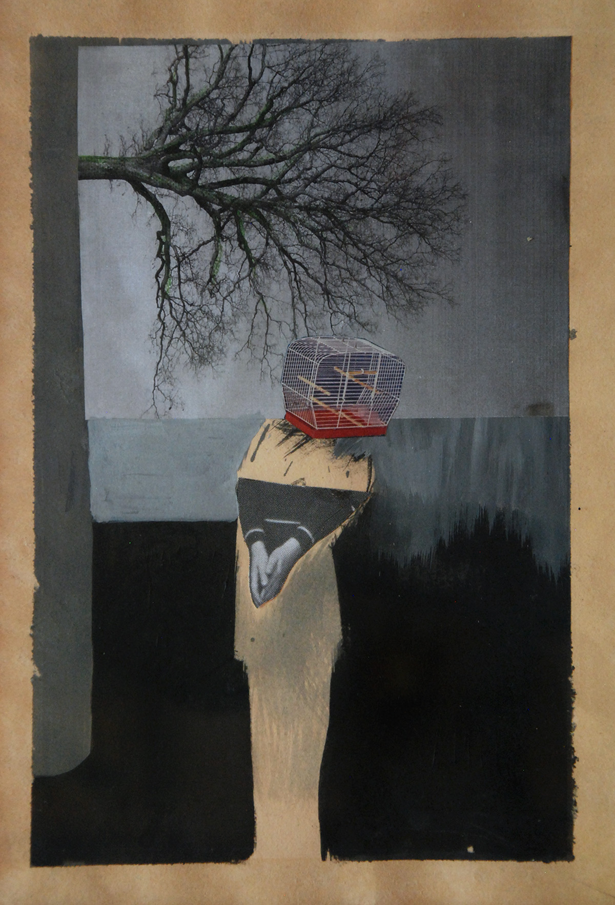 Bird, 2010, mixed media on paper, 35x25cm