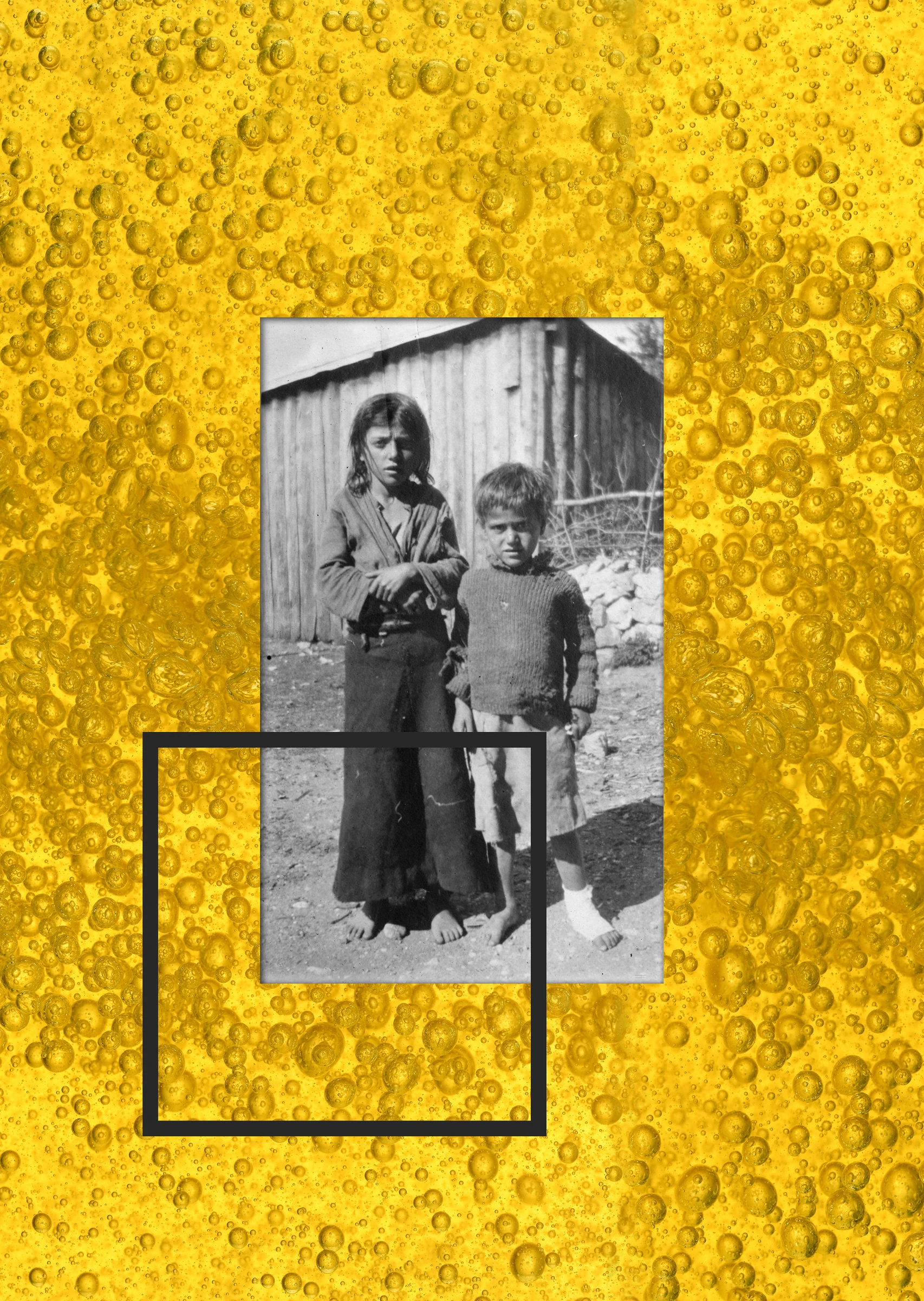 Before Air After (2018) — digital print, collage, vinyl record by Siniša Radulović